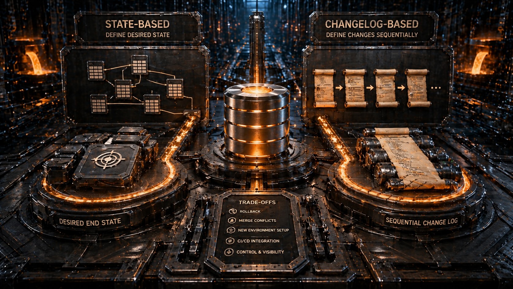 State-based and changelog migration approaches compared side by side